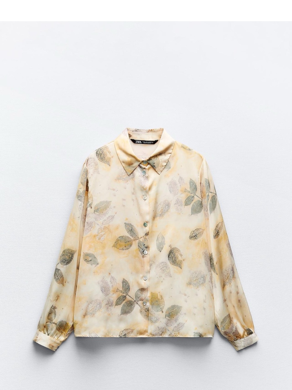 Zara Printed Satin Shirt Blouse - Picture 1 of 6